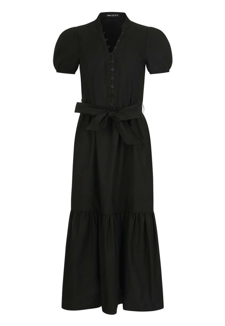 Rochie maxi cu maneci bufante