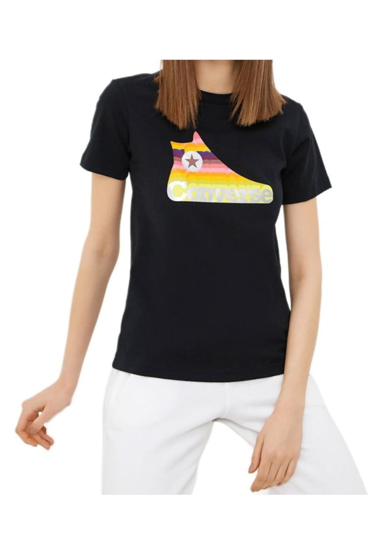 Converse Tricou dama Bumbac - Negru - Negru