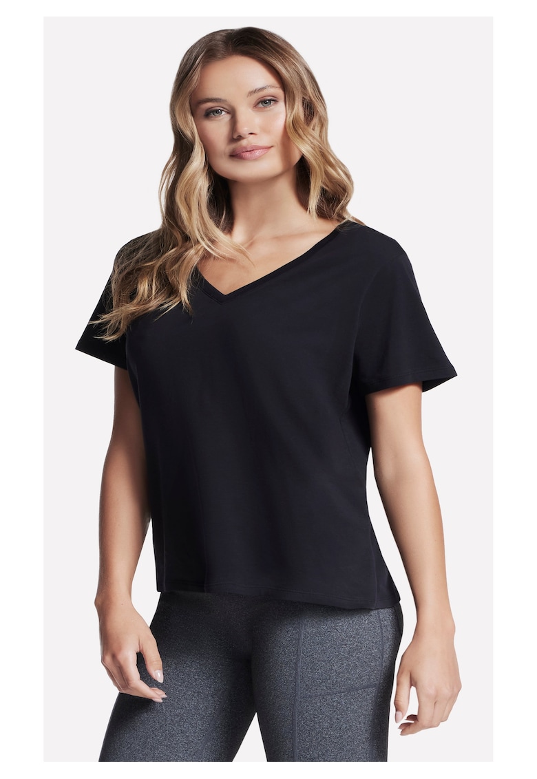Tricou Pima V-Neck Tee - Negru