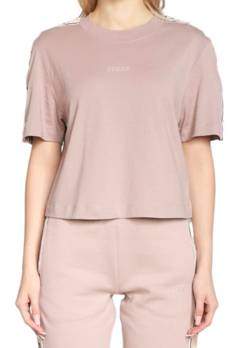 Guess Tricou dama Roz din Bumbac - Roz