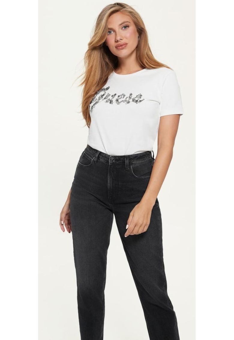 Guess Tricou dama Bumbac - Alb -