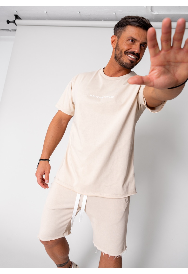 Set Axis tricou si pantalon scurt Light Beige 15870 - Bej deschis