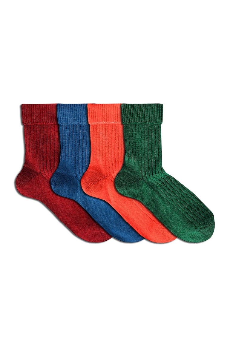 Sosete dama Merino box 4 - calduroase - multicolor - 41% lana merino - 41% acril - 17% poliamida - 1% elastan