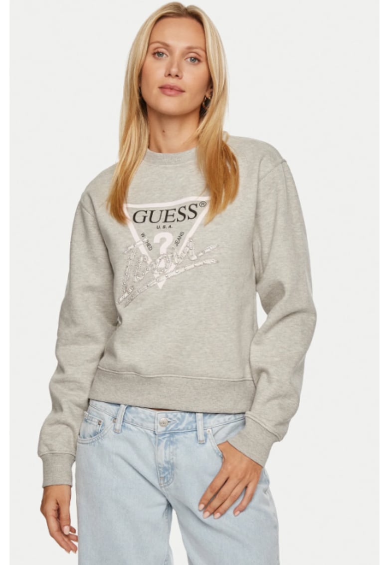 Guess Bluza dama Bumbac - Gri - Gri