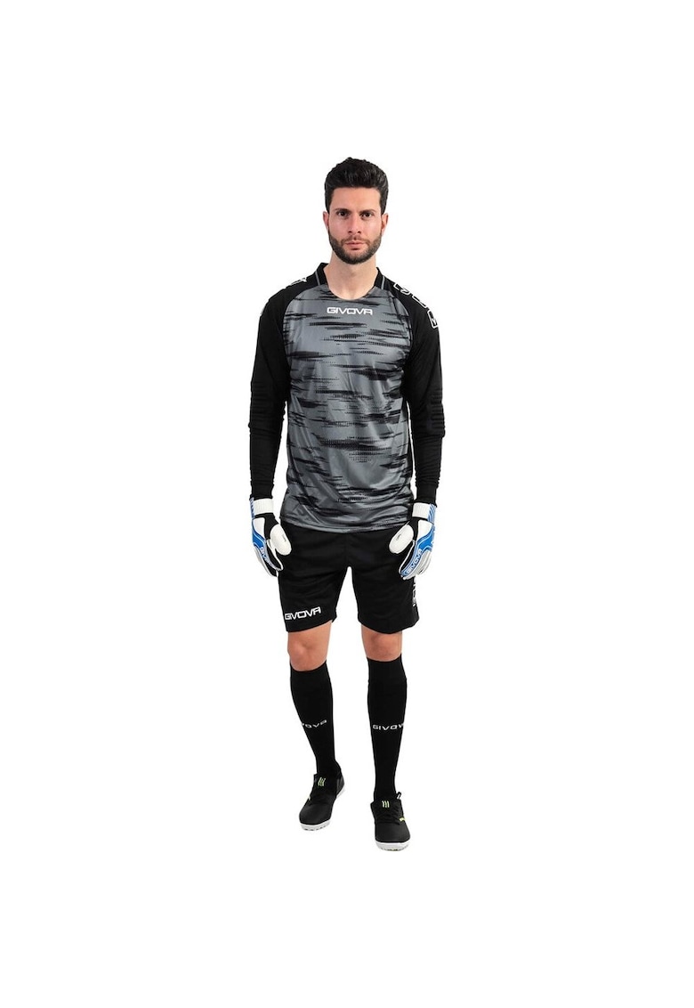 Echipament barbati fotbal - scurt - poliester - Negru/Gri