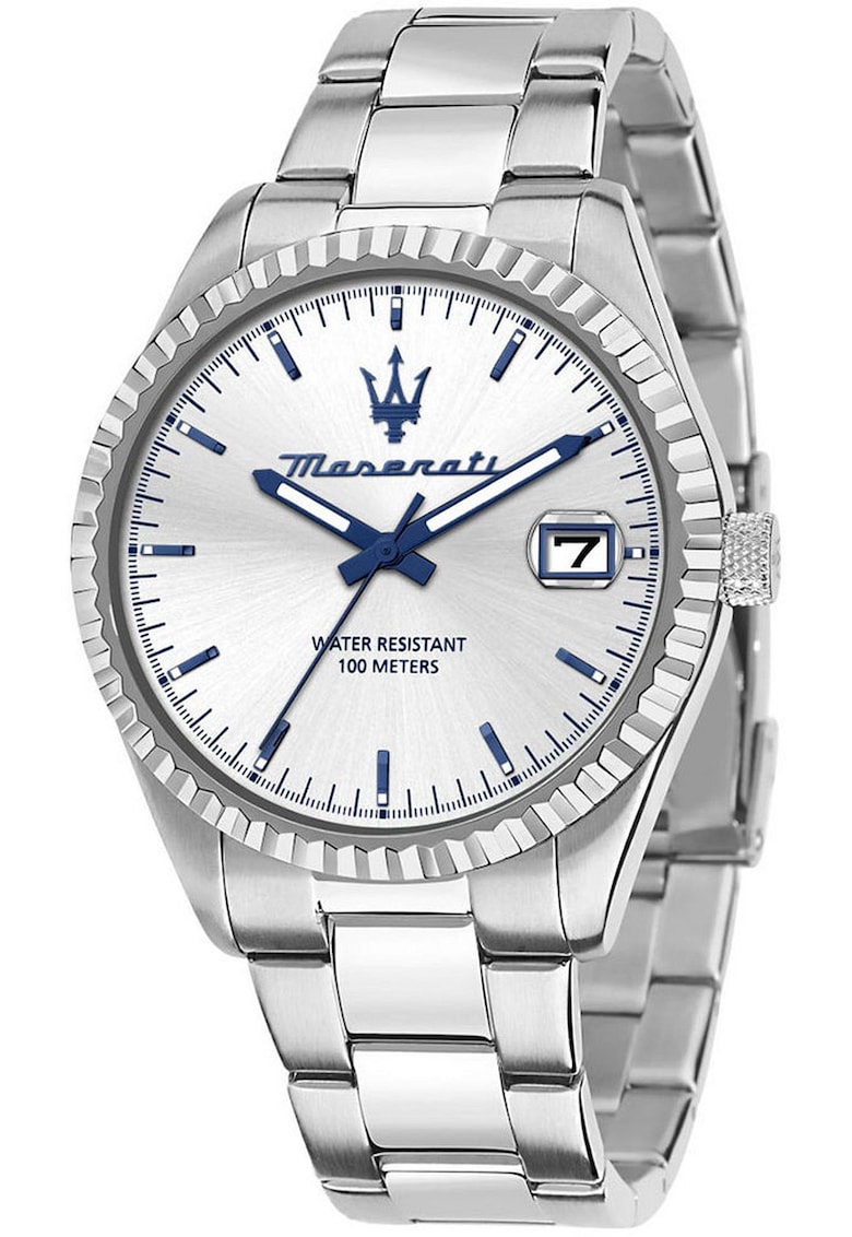 Ceas barbatesc Competizione - quartz - argint - 10 ATM - bratara din inox