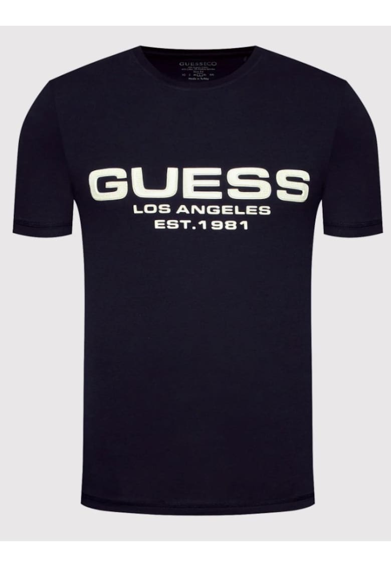 Guess Tricou barbati Bumbac -Negru