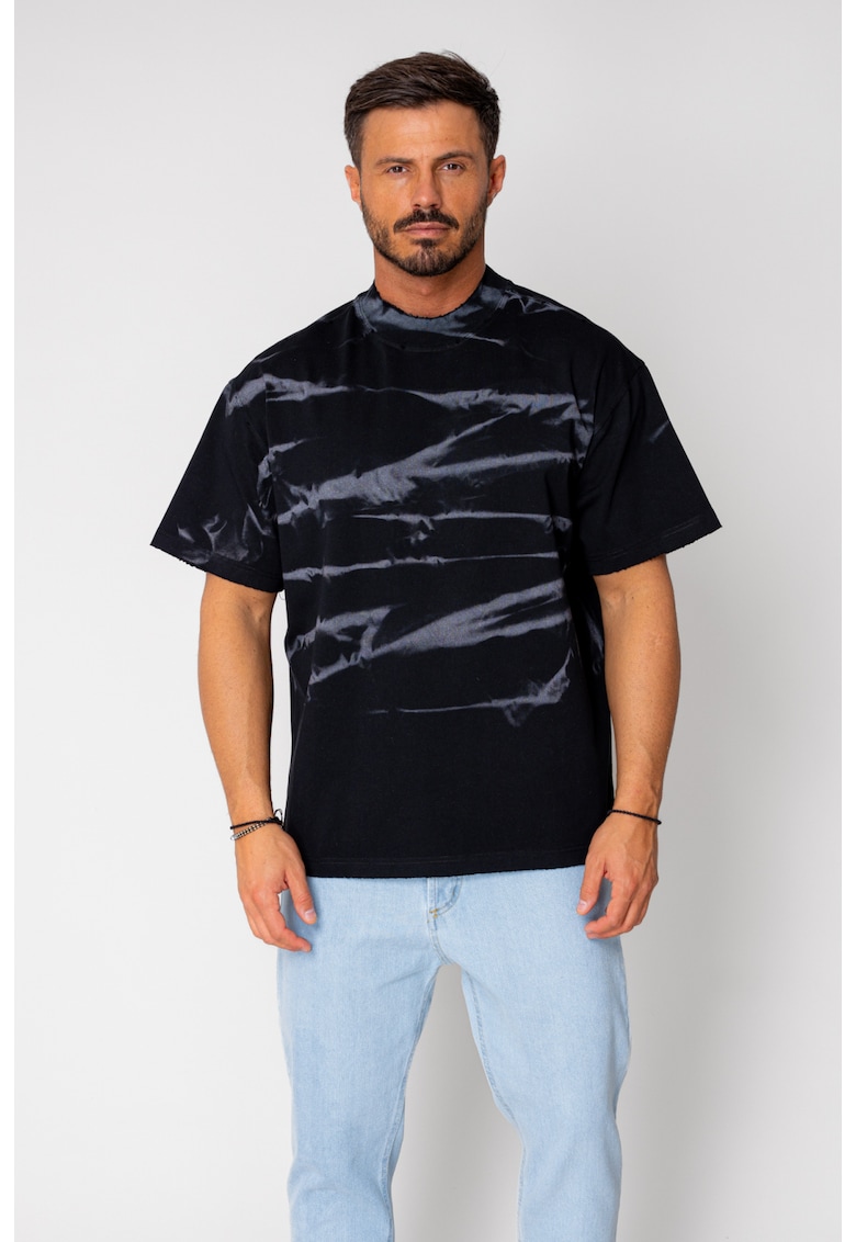 Tricou Oversized Black/Grey 16112 Tricou Oversized Black/Grey 16112