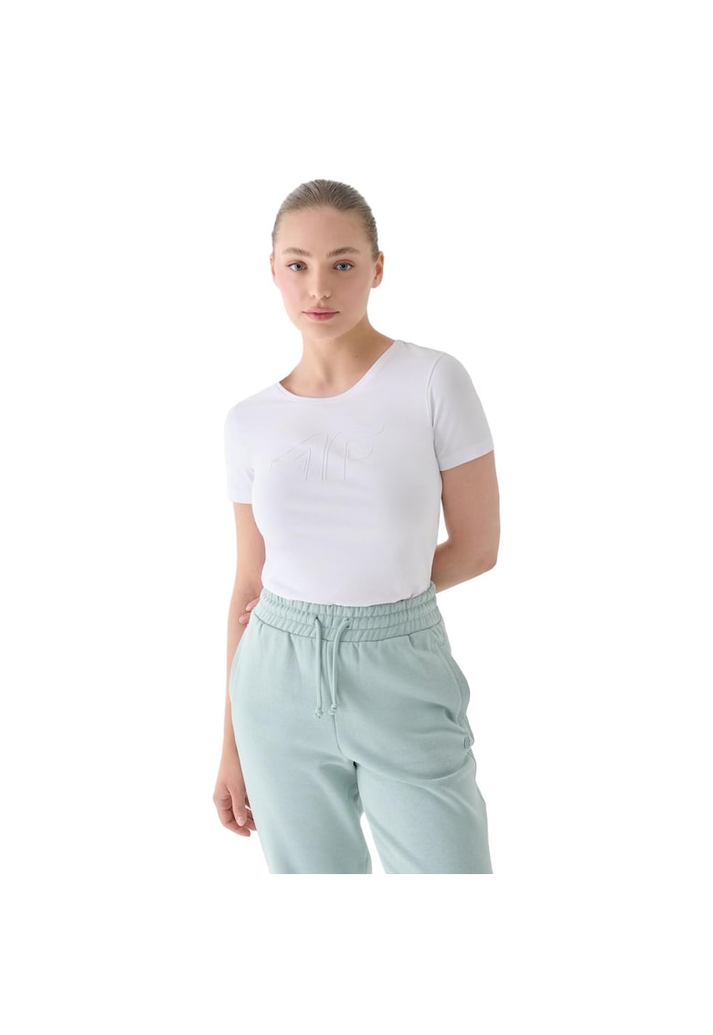 Tricou sport femei bumbac/elastan - alb -