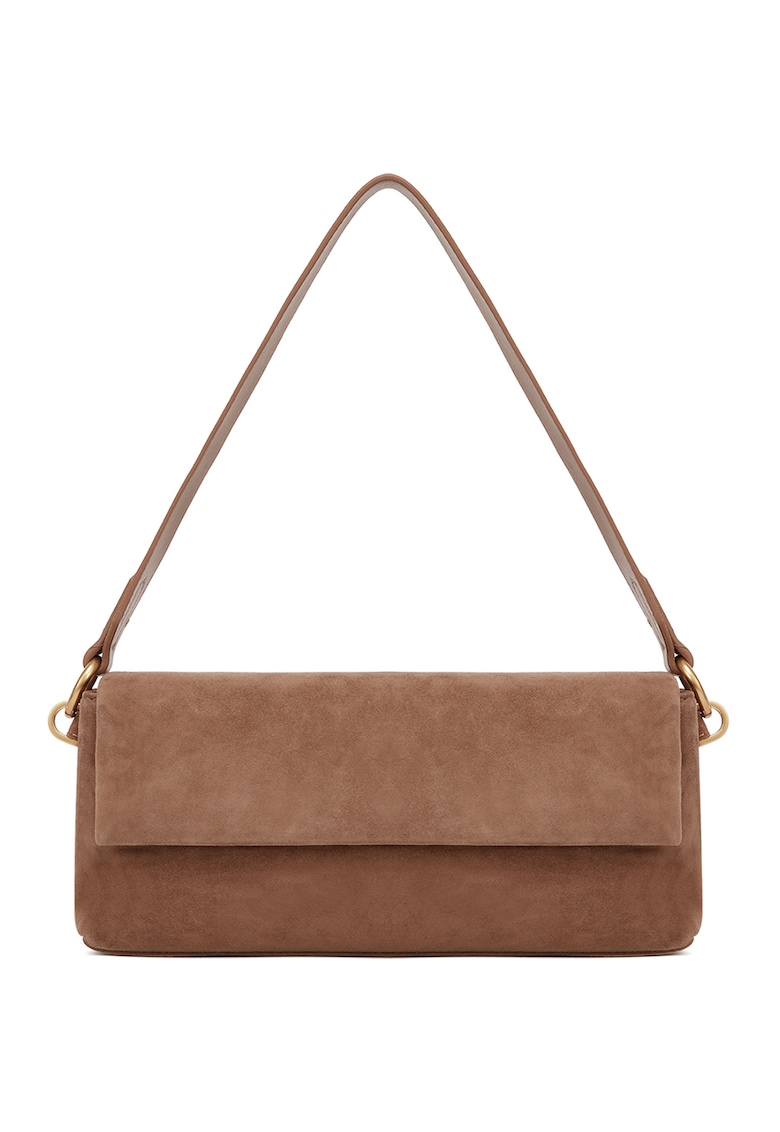 Geanta crossbody de piele - Maro camel