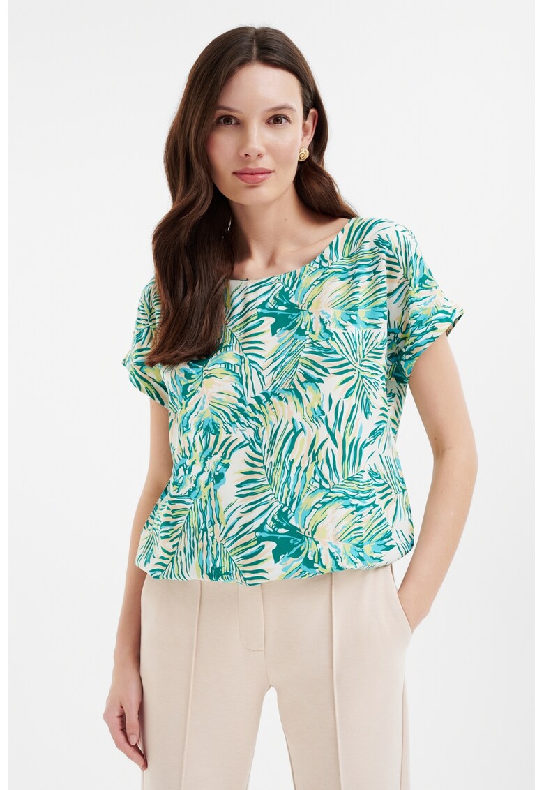 Tricou cu imprimeu - Alb/Verde