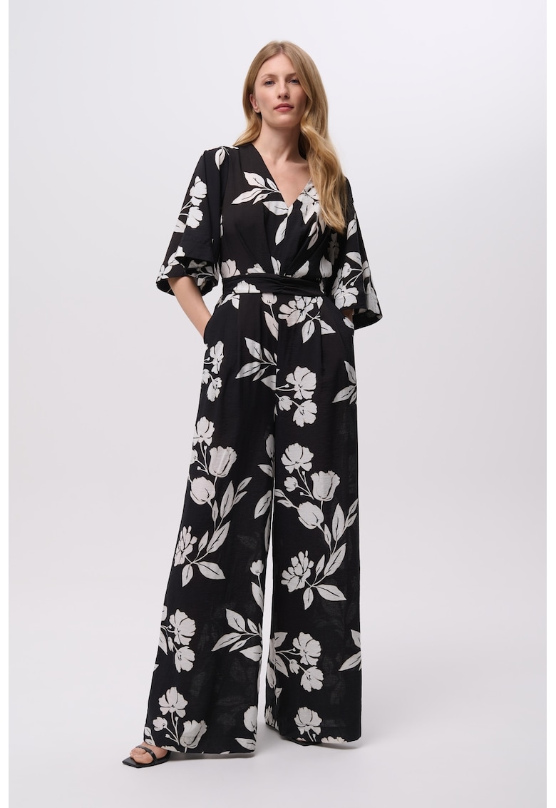 Salopeta cu decolteu in V si model floral