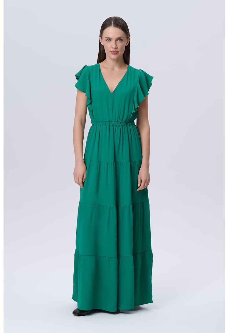 Rochie cu croiala in A cu maneci fluture