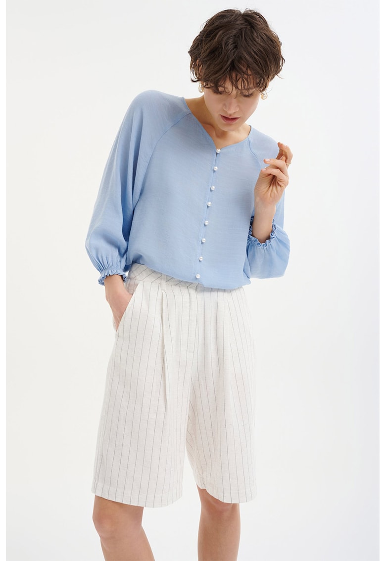 Bermude in dungi din amestec de in