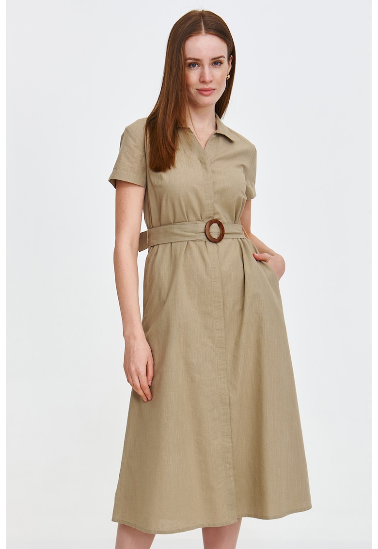 Rochie midi cu model si curea