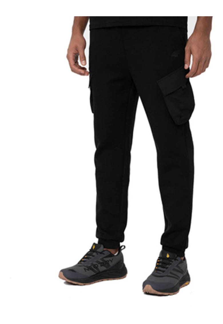 4f Pantaloni barbati din bumbac - Negru