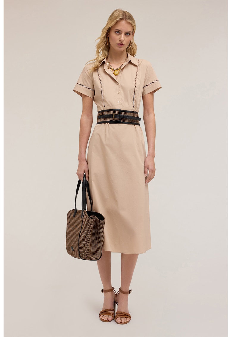 Rochie midi cu buzunare laterale