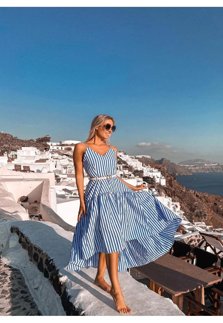 Rochie in dungi Oia - Albastru