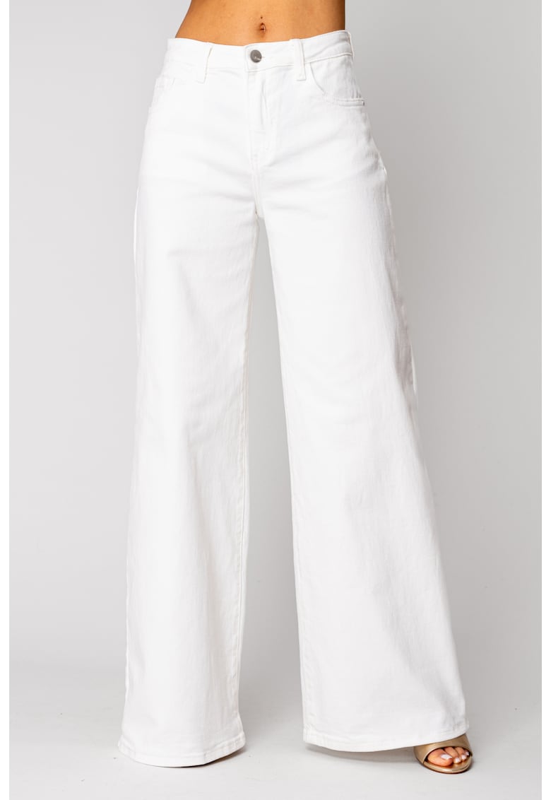 Blugi elastici din denim White 15911