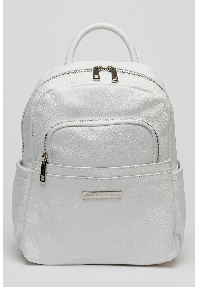 Rucsac de piele cu fermoar bidirectional