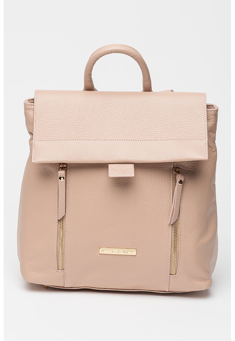 Rucsac de piele cu clapa