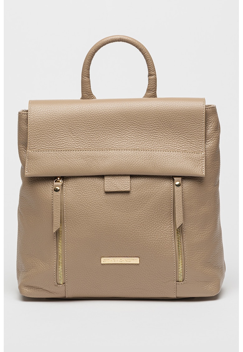 Rucsac de piele cu clapa