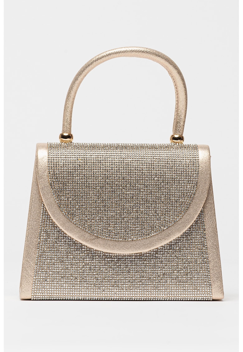 Geanta de piele ecologica cu maner si strasuri