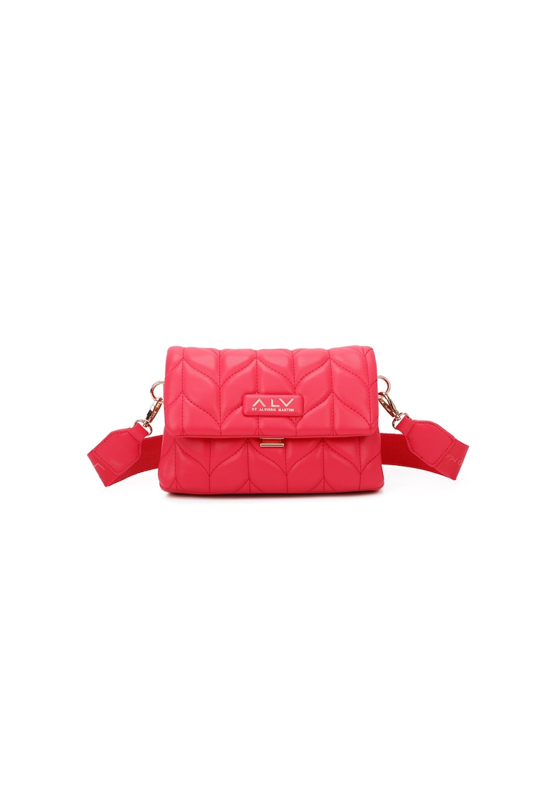 Geanta crossbody cu bareta detasabila si clapa