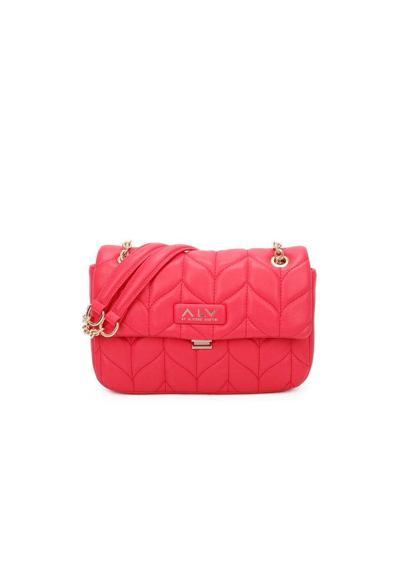 Geanta crossbody din piele ecologica cu aspect matlasat