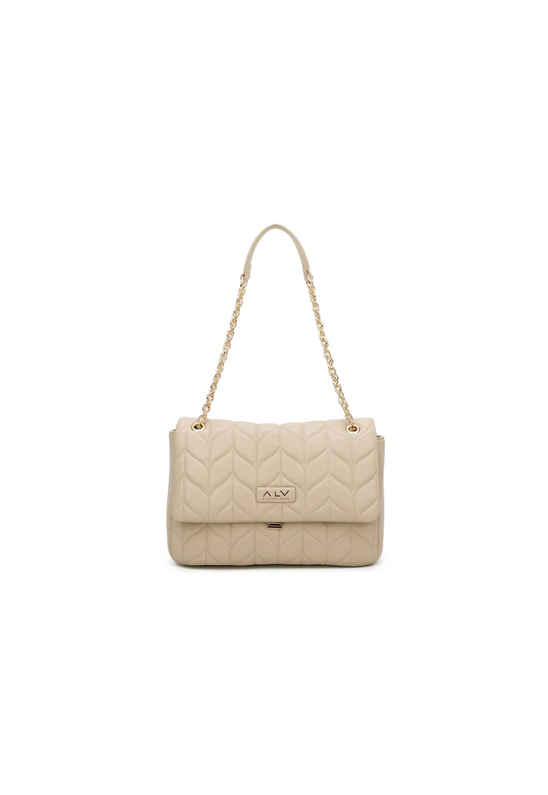 Geanta crossbody de piele ecologica cu aspect matlasat
