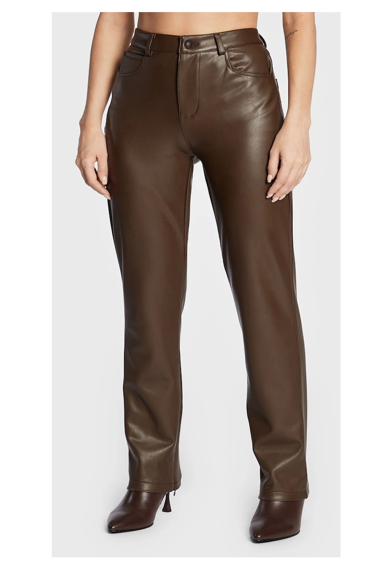 Guess Pantaloni dama Bumbac - Maro