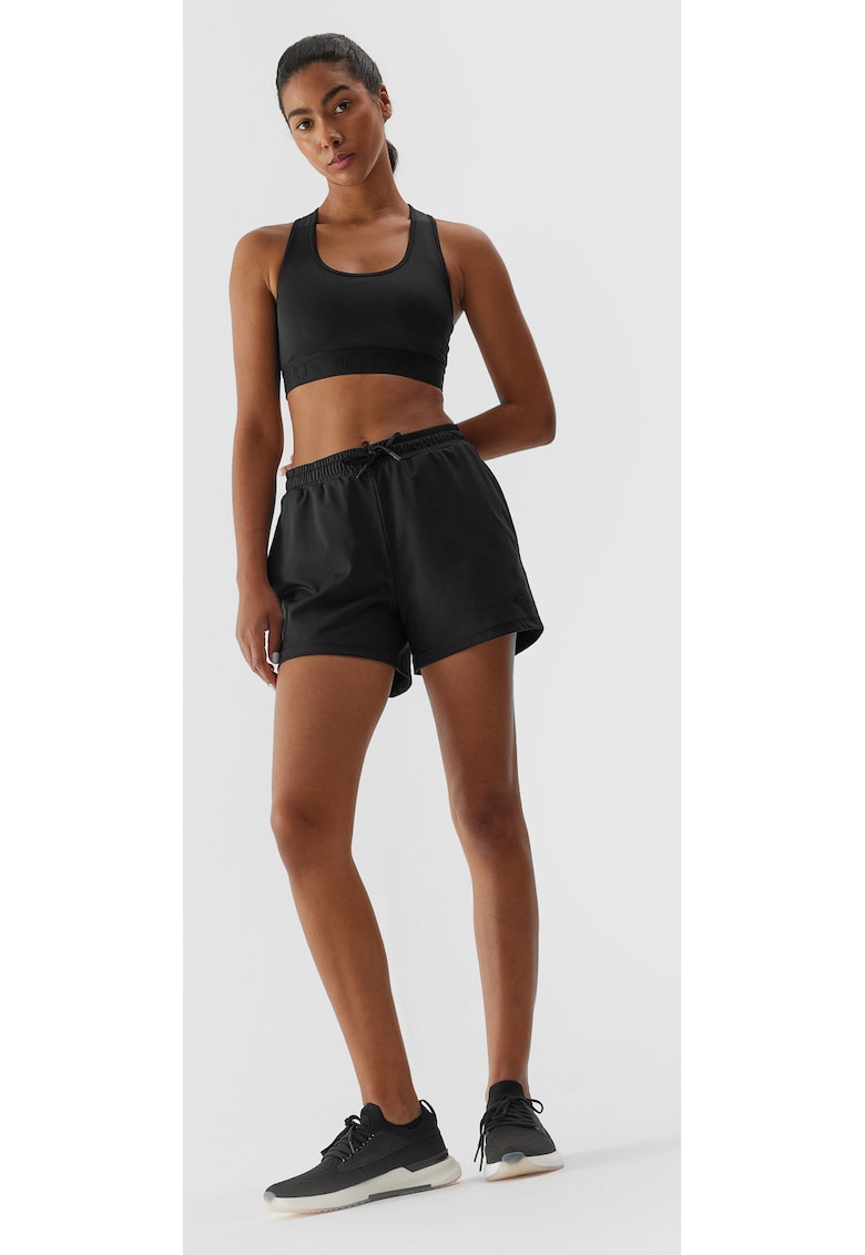 4f Pantaloni scurti dama Poliester - Negru - Negru