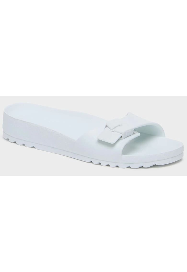 Slapi de dama BAHIA 1 STRAP negru ALB - Alb
