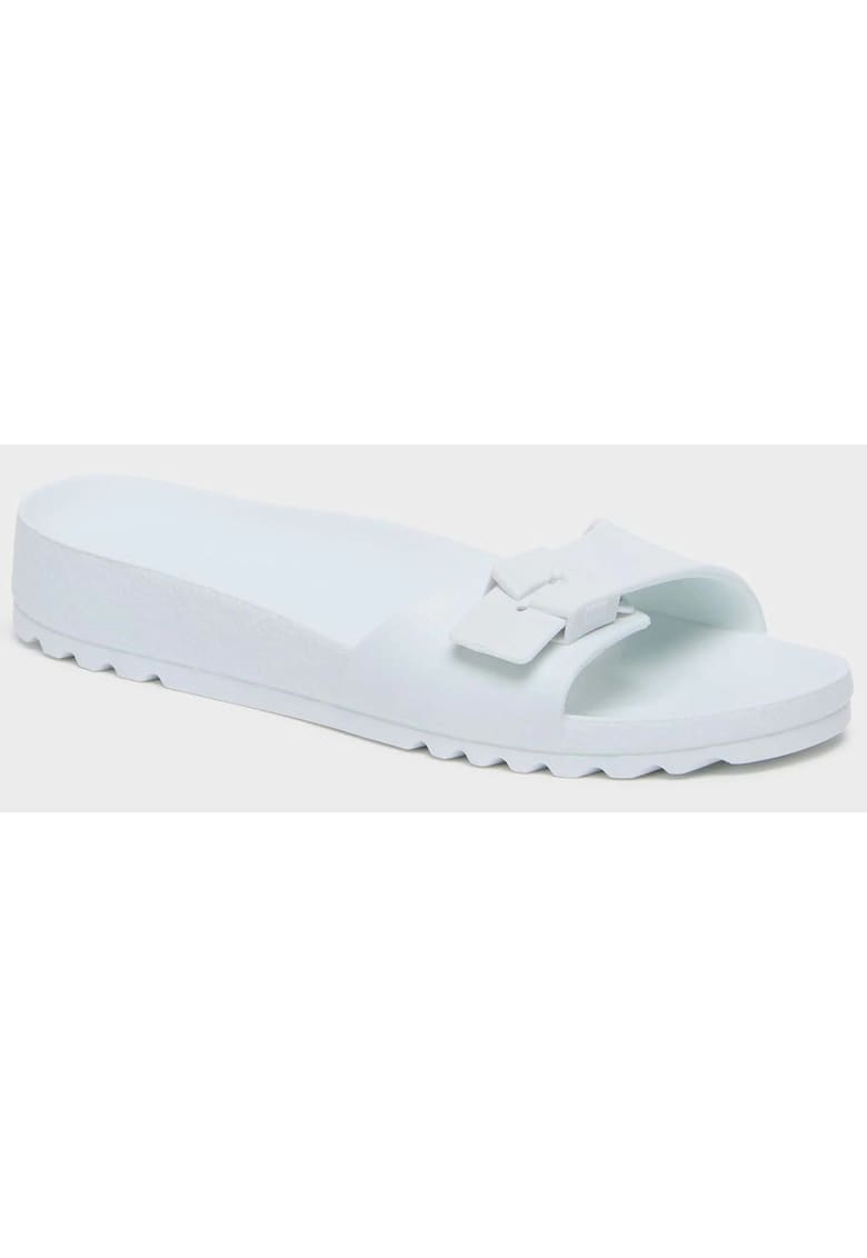 Slapi de dama BAHIA 1 STRAP negru ALB - Alb
