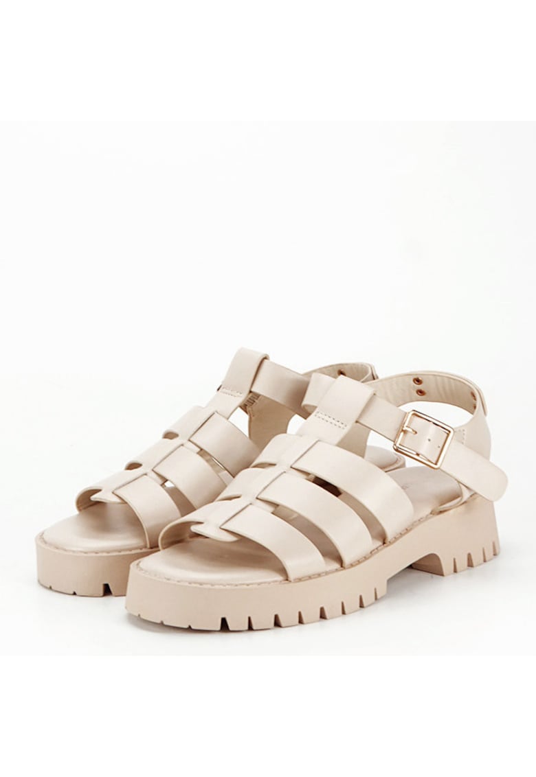 Sandale crem cu talpa groasa 5884 128 14869 - Crem