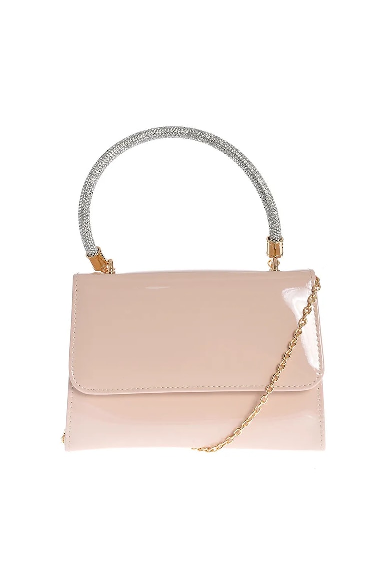 Geanta plic bej cu aspect lacuit - Paris