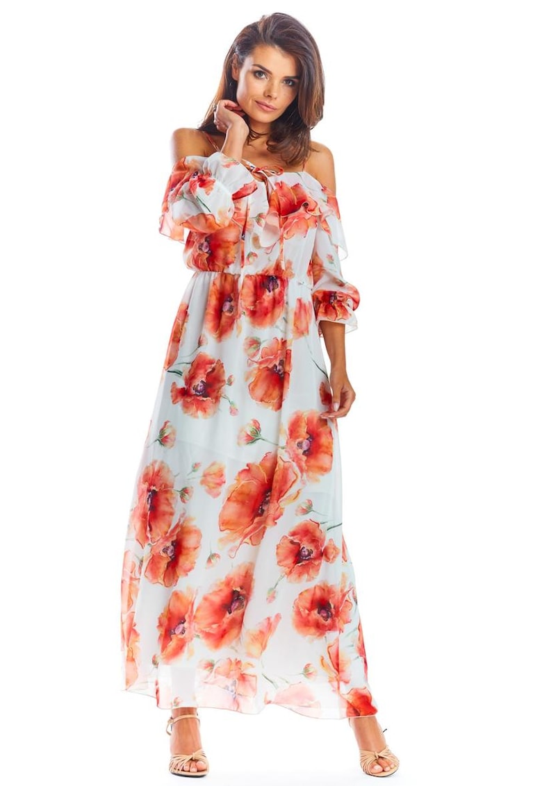 Rochie Floral Maneca trei sferturi A311