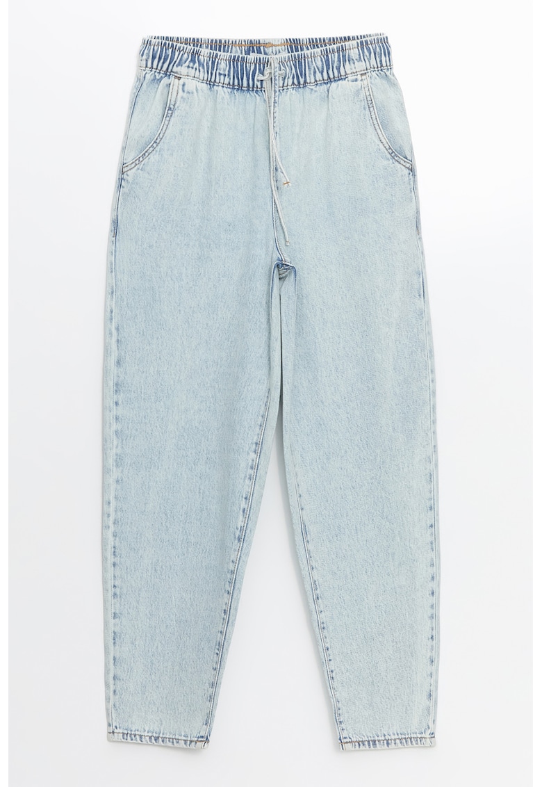 Pantaloni jogger cu aspect din denim Pantaloni jogger cu aspect din denim