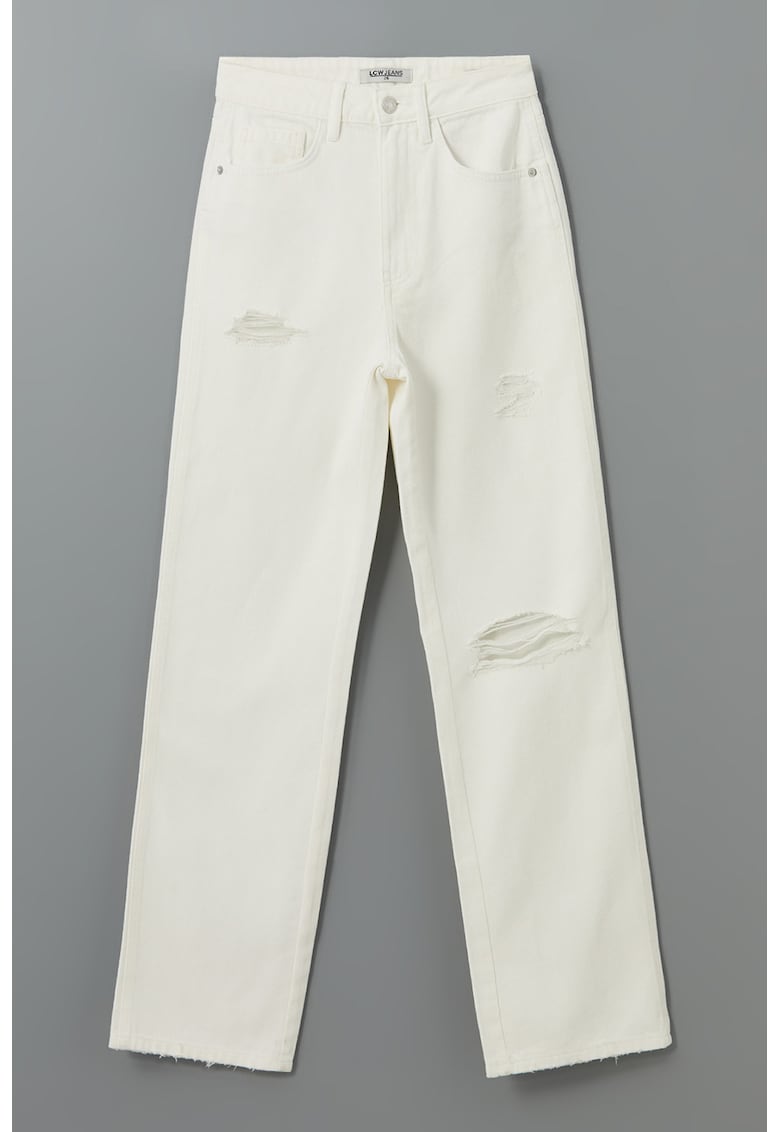 Blugi drepti cu aspect deteriorat