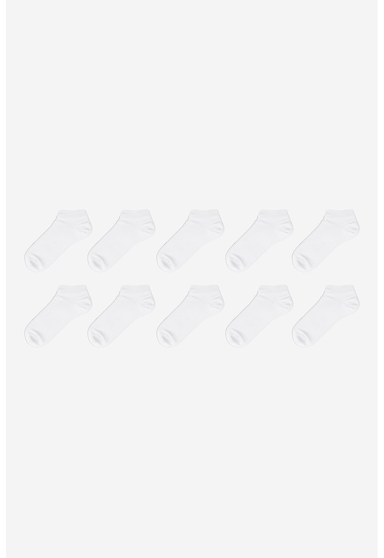 Set de sosete pana la glezna din amestec de bumbac - 10 perechi Set de sosete pana la glezna din amestec de bumbac - 10 perechi
