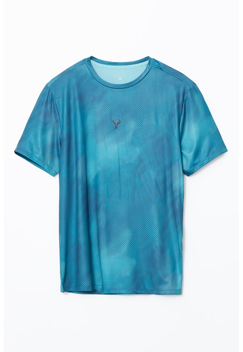 Tricou cu decolteu la baza gatului si model tie-dye