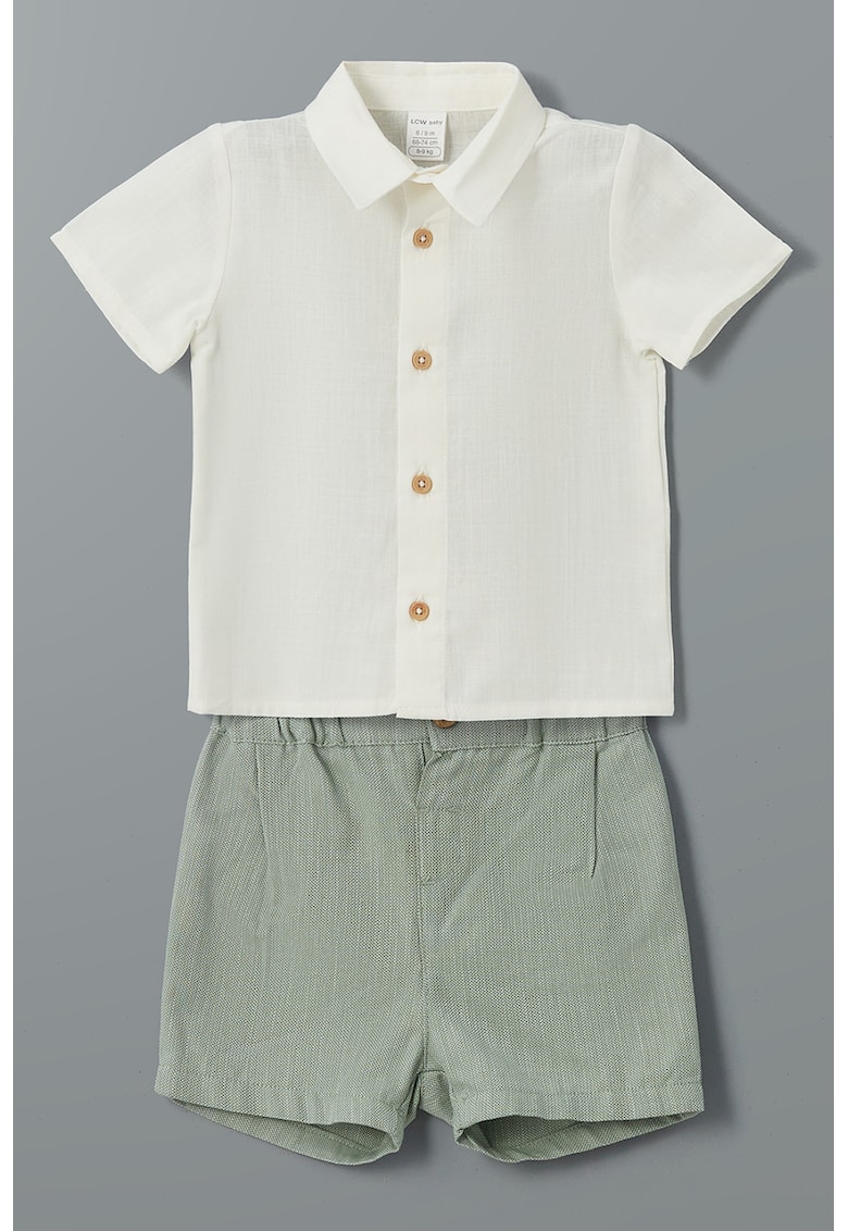 Set de camasa si pantaloni scurti din bumbac