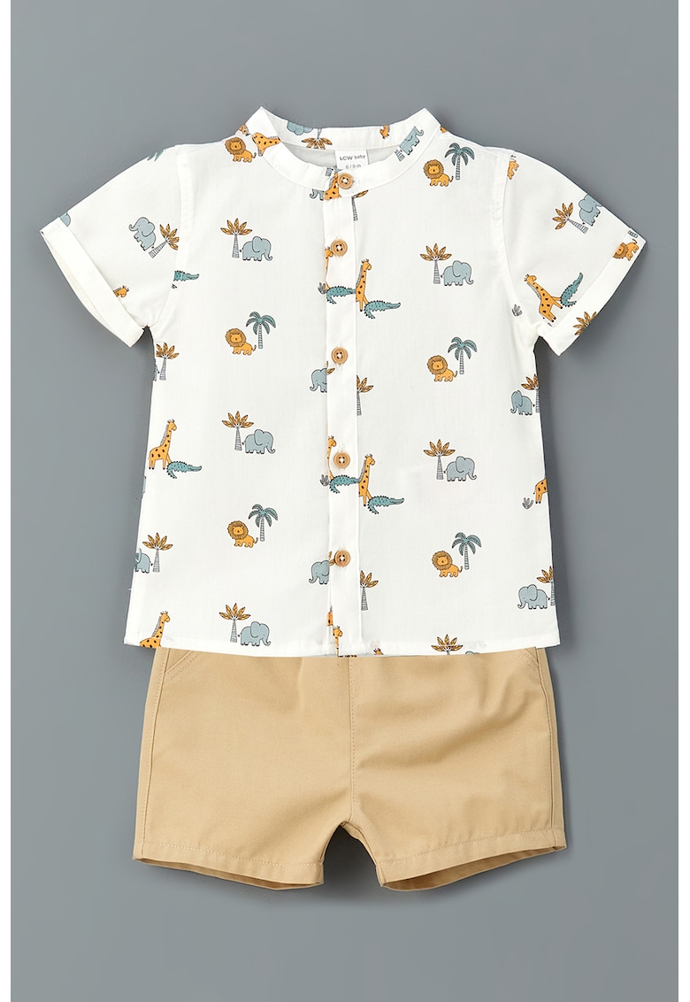 Set de camasa si pantaloni scurti din bumbac