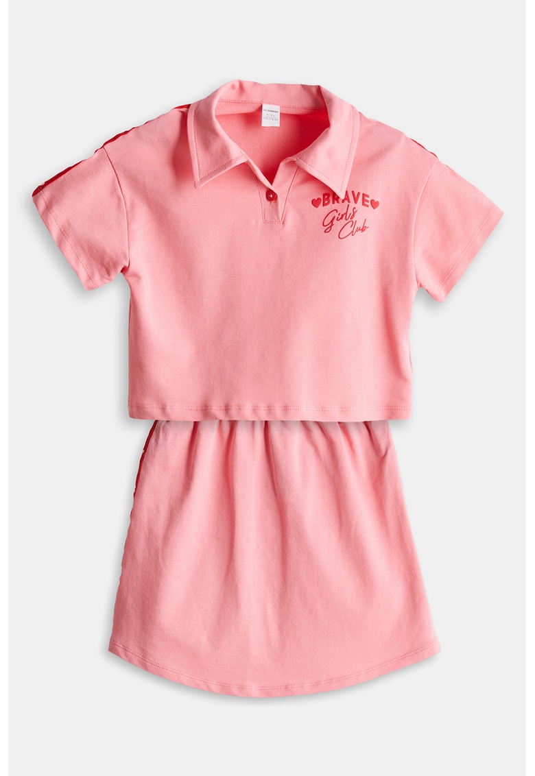 Set de tricou polo si fusta din bumbac - 2 piese