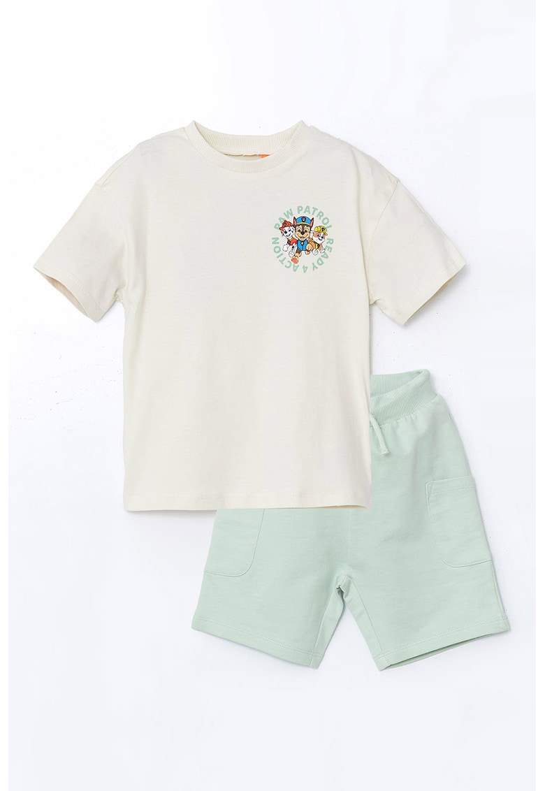 Trening cu pantaloni scurti si imprimeu Paw Patrol