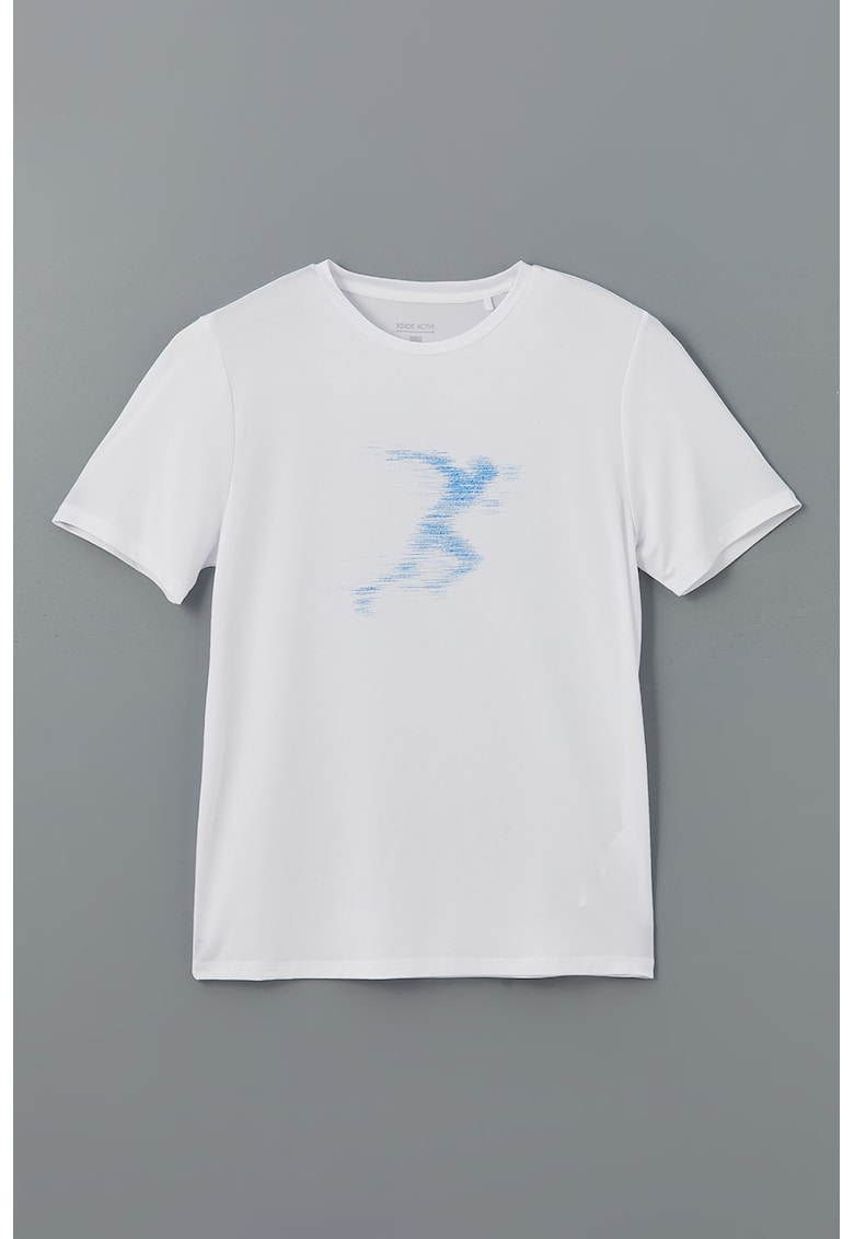 Tricou regular fit cu detalii cu imprimeu