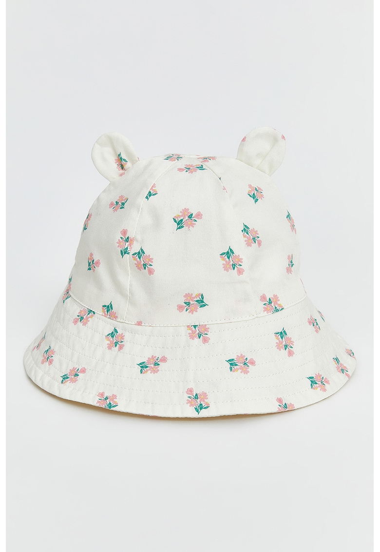 Palarie bucket cu imprimeu si urechi