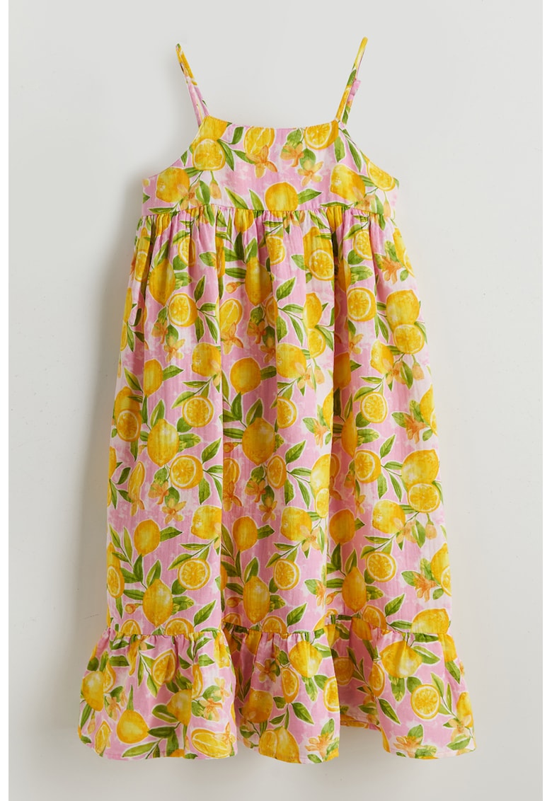 Rochie cu model si terminatie cu volane