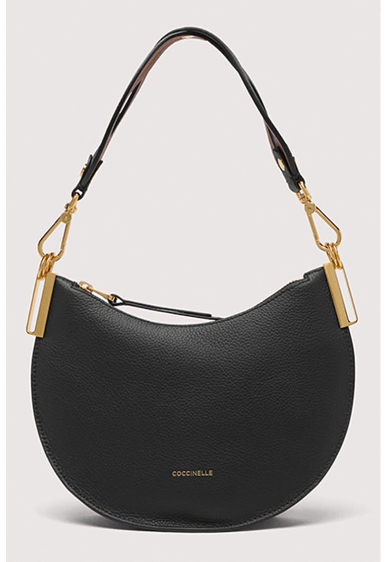 Geanta de piele cu bareta de umar Sunup - Negru