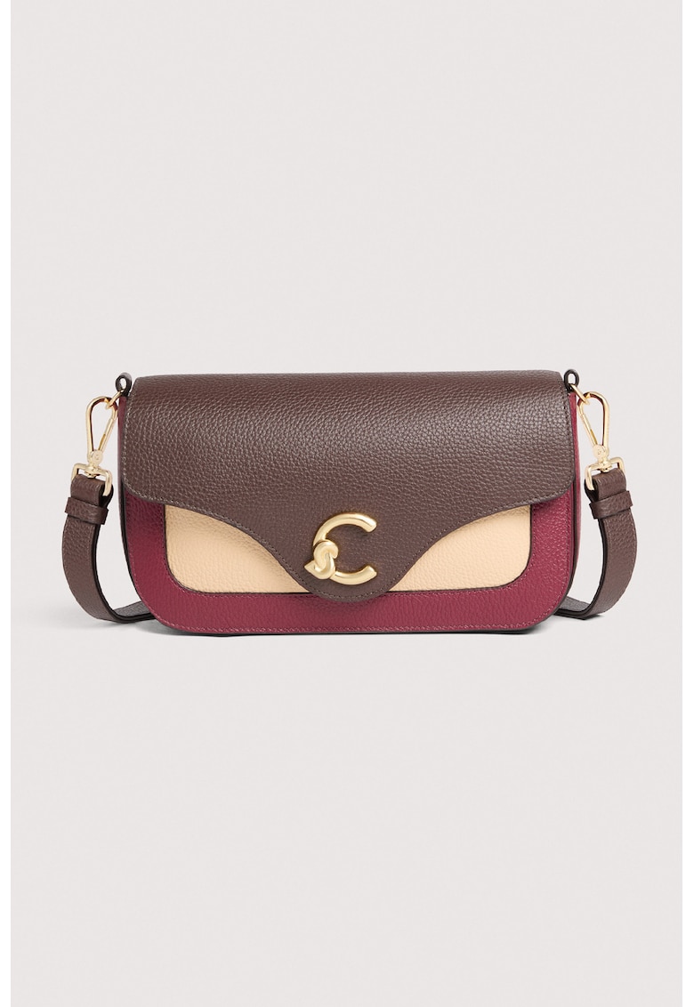 Geanta crossbody de piele cu model colorblock C-Me